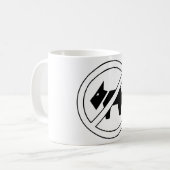 No Dogs Allowed Bold Black and White Symbol コーヒーマグカップ (正面左)