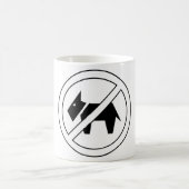 No Dogs Allowed Bold Black and White Symbol コーヒーマグカップ (中央)