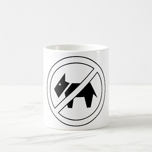 No Dogs Allowed Bold Black and White Symbol コーヒーマグカップ