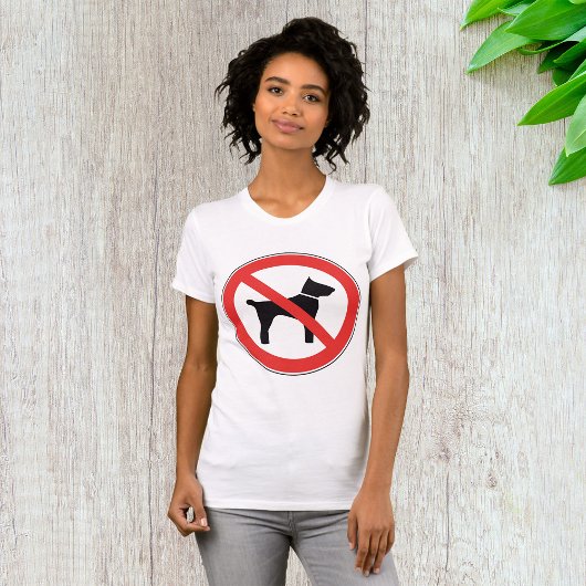 No Dogs Sign Womens T-Shirt Tシャツ