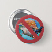 No Donald Trump Buttonまたは「ボトムフィーダ」 缶バッジ (正面&裏面)