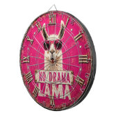 No Drama Llama Funny Pink ダーツボード (正面右)
