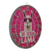 No Drama Llama Funny Pink ダーツボード (正面左)