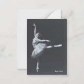 No Drama, Only Freedom, Ballerina Bookmark ノートカード (裏面)