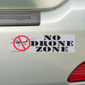 No Drone Zoneバンパーステッカー バンパーステッカー (車上)