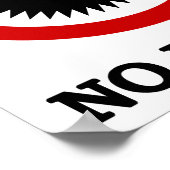 NO Durian Tropical Fruit Sign ポスター (角)