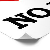 NO Durian Tropical Fruit Sign ポスター (角)