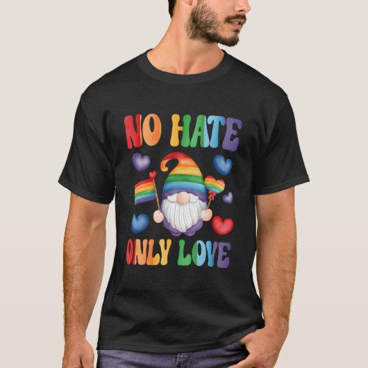 No E Only Love Rainbow He Pride Month Lgbtq Flag G Tシャツ (正面)
