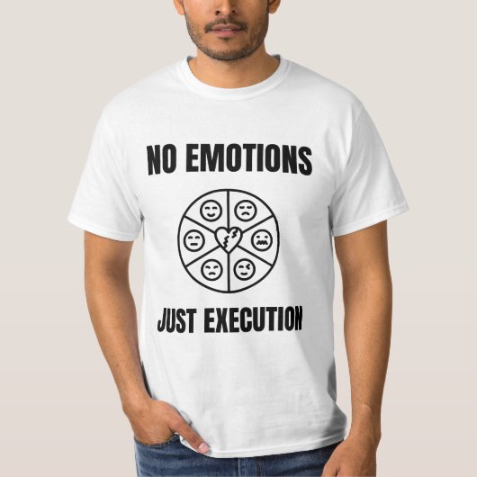 No Emotions Trading Mindset Quote Tシャツ (正面)