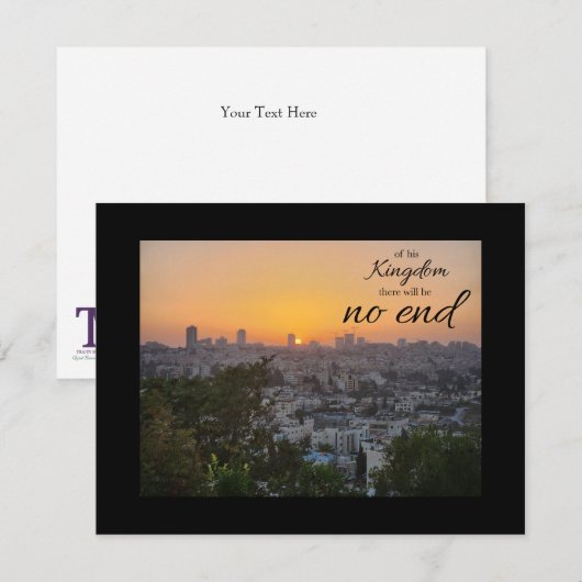 No End to His Kingdom Flat Note Card ノートカード (正面/裏面)