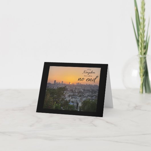 No End to His Kingdom Folded Note Card ノートカード (正面)