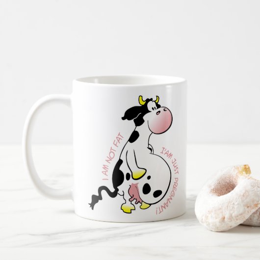 No estoy gorda, solo estoy embarazada コーヒーマグカップ (ドーナツ)