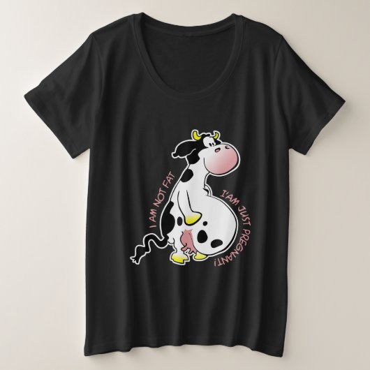 No estoy gorda, solo estoy embarazada プラスサイズTシャツ (デザイン正面)