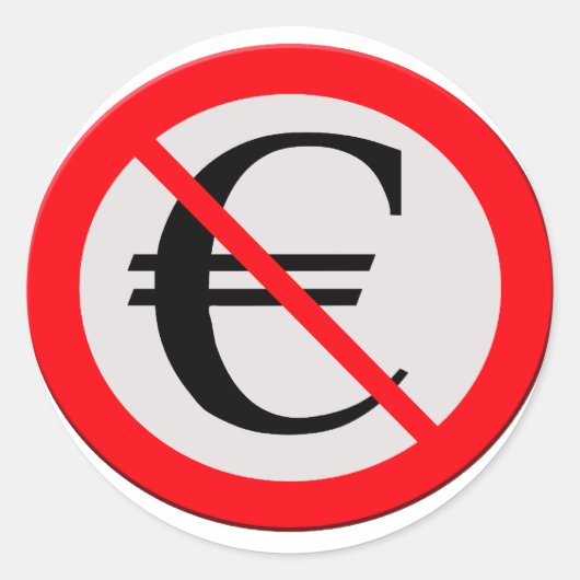 No Euro ラウンドシール (正面)