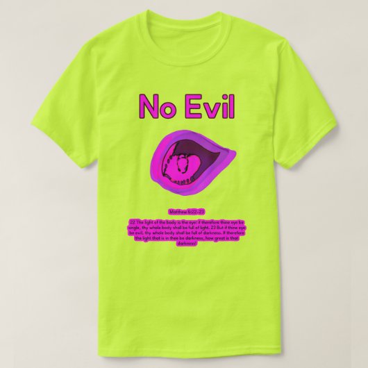No Evil - Purple Passion -  T-Shirt Tシャツ (デザイン正面)