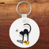 No Excuse Cat per keychain キーホルダー (正面)