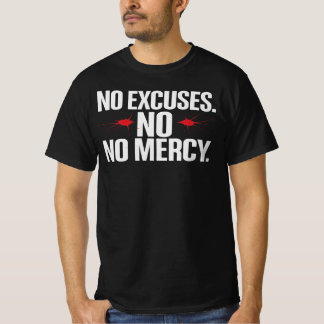 No Excuse No Merci – Motivational Gym T-Shirt Tシャツ