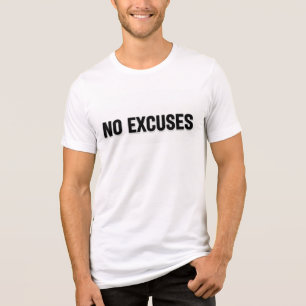 No Excuses ボールド フィットネス タイポグラフィ トライブレンドTシャツ