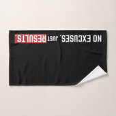 No Excuses Gym Towel Motivation Workout ハンドタオル (ハンドタオル)