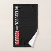 No Excuses Gym Towel Motivation Workout ハンドタオル (ハンドタオル)