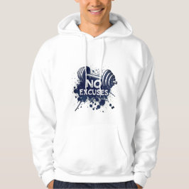 No Excuses Hoodie – Bold Motivational Typography パーカ