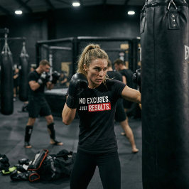 No Excuses Just Results Gym Motivation T-Shirt Tシャツ