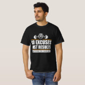 No Excuses Just Results Motivation Gym Discipline  Tシャツ (正面フル)