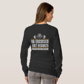 No Excuses Just Results Motivation Gym Discipline  Tシャツ (裏面フル)