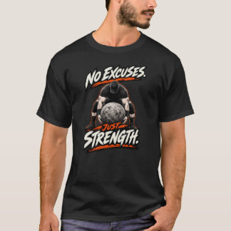 No Excuses. Just Strength. – ストロングマン Tシャツ