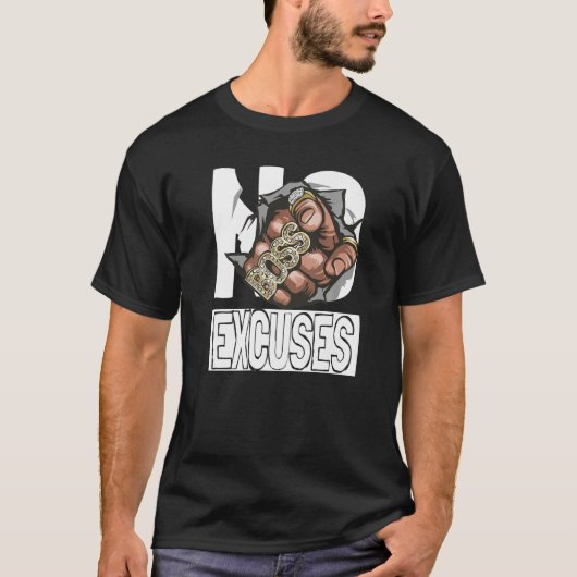 No Excuses Motivation Mindset Women Men   Tシャツ (正面)