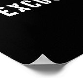 No Excuses Motivational Quote  ポスター (角)