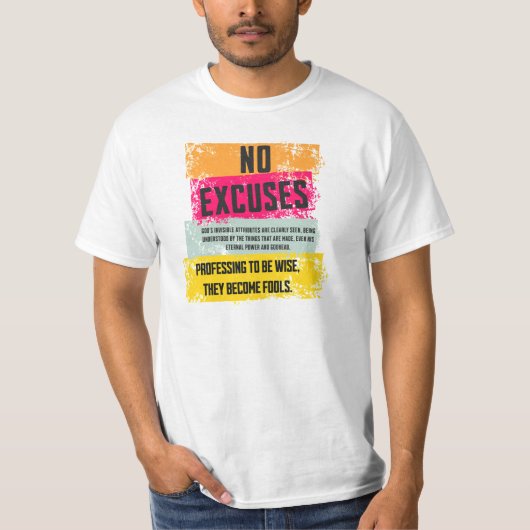 No Excuses shirt Tシャツ (正面)