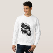 No Excuses Sweatshirt – Bold Motivational Typograp スウェットシャツ (正面フル)