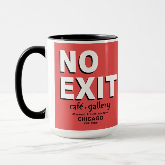 No Exit Cafe, Gallery, Chicago.EST. 1958マグカップ マグカップ (左)