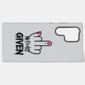 No F***s」与えミニマリスト中指デザイン Samsung Galaxyケース (裏面横)