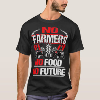 No Farmers No Food No Future Farmer Demo Protest S Tシャツ