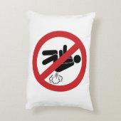 NO FARTING ⚠タイおもしろいトイレのサイン⚠ アクセントクッション (裏面(縦))