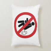 NO FARTING ⚠タイおもしろいトイレのサイン⚠ アクセントクッション (正面(垂直))