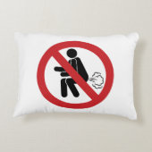 NO FARTING ⚠タイおもしろいトイレのサイン⚠ アクセントクッション (裏面)