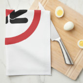 NO FARTING ⚠タイおもしろいトイレのサイン⚠ キッチンタオル (四つ折り)