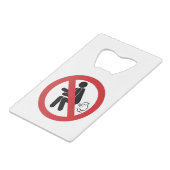NO FARTING ⚠タイおもしろいトイレのサイン⚠ クレジットカード栓抜き (裏面アングル)