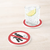 NO FARTING ⚠タイおもしろいトイレのサイン⚠ コースター (側面)