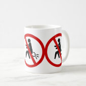 NO FARTING ⚠タイおもしろいトイレのサイン⚠ コーヒーマグカップ (正面右)