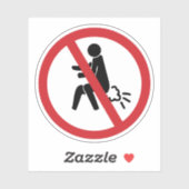 NO FARTING ⚠タイおもしろいトイレのサイン⚠ シール (シート)