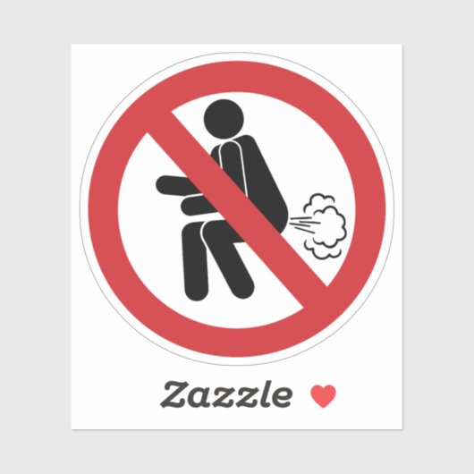 NO FARTING ⚠タイおもしろいトイレのサイン⚠ シール (シート)