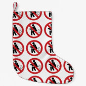 NO FARTING ⚠タイおもしろいトイレのサイン⚠ スモールクリスマスストッキング (正面)