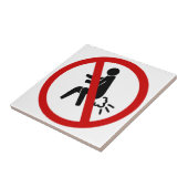 NO FARTING ⚠タイおもしろいトイレのサイン⚠ タイル (側面)