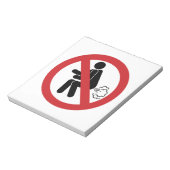NO FARTING ⚠タイおもしろいトイレのサイン⚠ ノートパッド (回転)