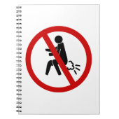 NO FARTING ⚠タイおもしろいトイレのサイン⚠ ノートブック (正面)