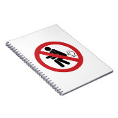 NO FARTING ⚠タイおもしろいトイレのサイン⚠ ノートブック (右側)